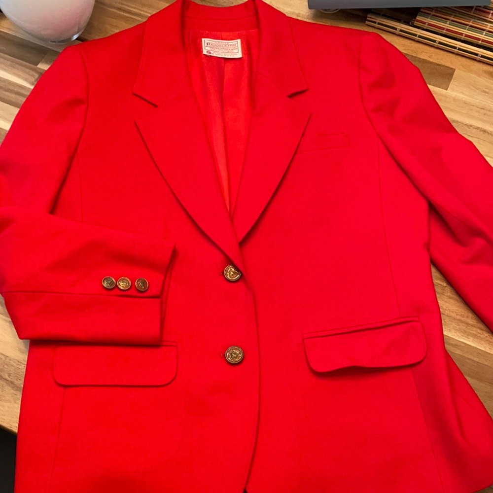 2 For 20 Pendleton Wool Lined 2 Button Blazer Sz … - image 1